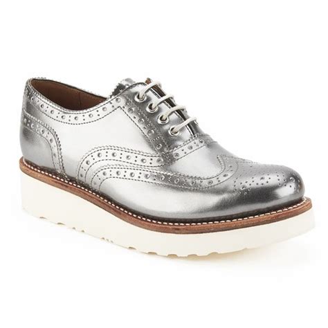 silver brogues for women